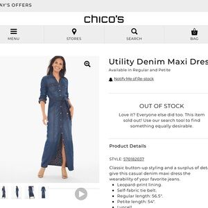 Chicos denim maxi dress